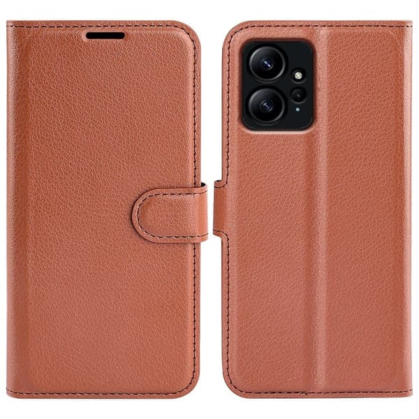 Classic Xiaomi Redmi Note 12 Läppäkotelo - Ruskea Brown
