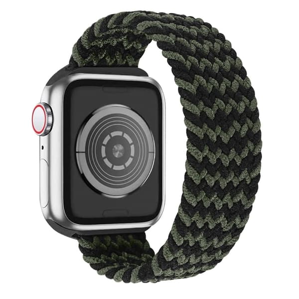 Apple Watch (41 mm) elastisk klokkerem - Svart / Grønn / Størrelse: L Black