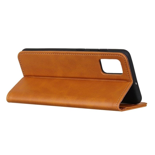 Wallet-style ægte Læder Flipcase til Xiaomi Redmi Note 10s / Note 10 - Brun Brown