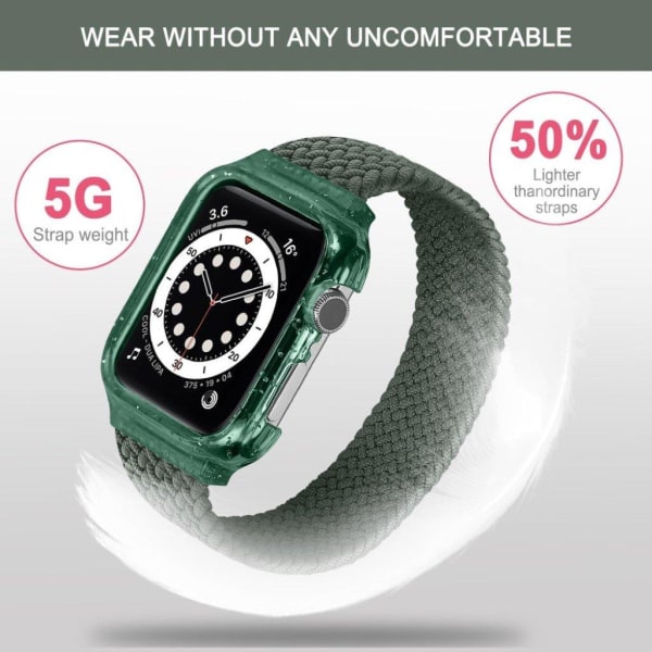 Apple Watch Series 6 / 5 40mm single wrap ribbon rem - grøn / St Green