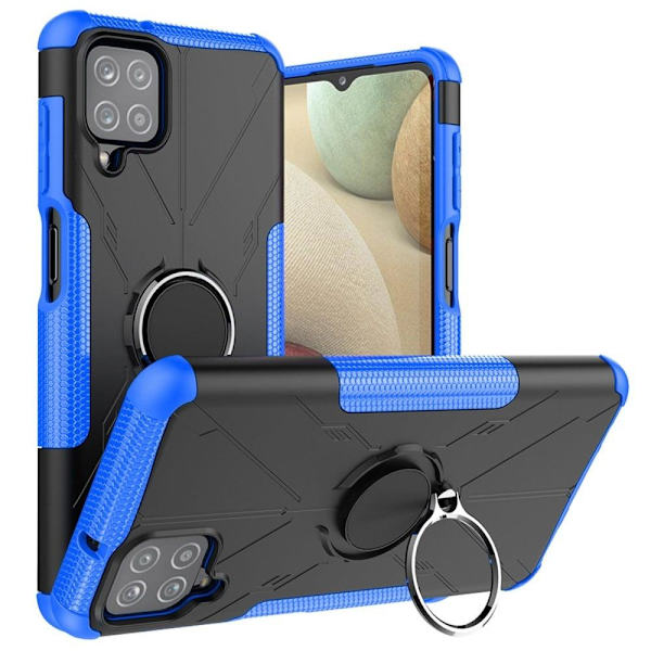 Kickstand-skydd med magnetisk platta för Samsung Galaxy A12 5G - Blå Blå