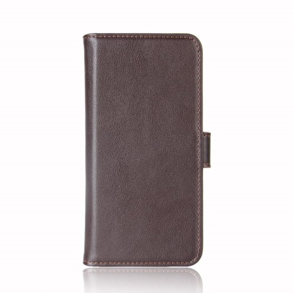 iPhone Xr etui i ægte spaltlæder - Kaffe Brown