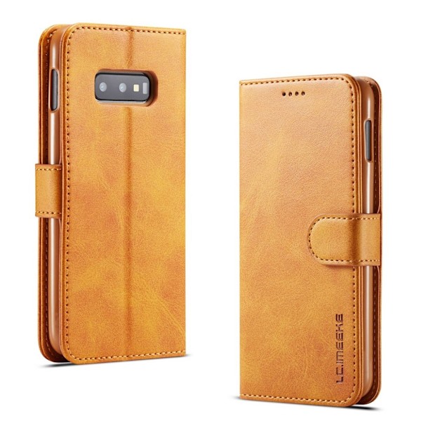 LC.IMEEKE Samsung Galaxy S10e flip case - Ruskea Brown