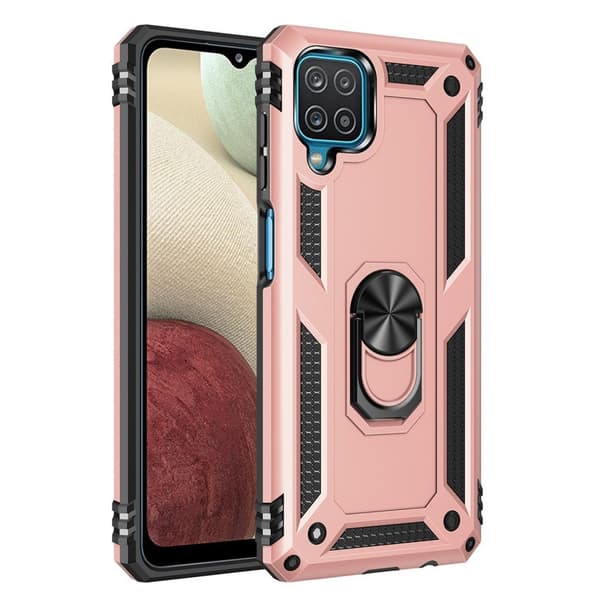 Bofink Combat Samsung Galaxy A12 5G Etui - Rødguld Pink
