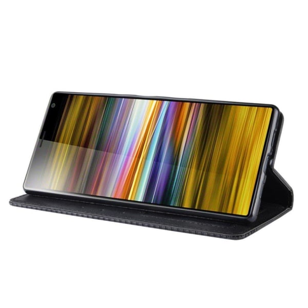 Sony Xperia 10 Plus vintage style case - Black Svart