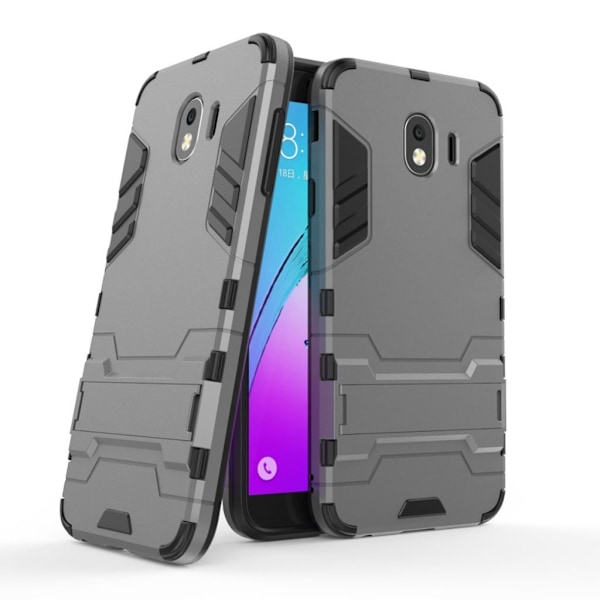 Samsung Galaxy J4 (2018) hieno guard combo suojakotelo - Harmaa Silver grey