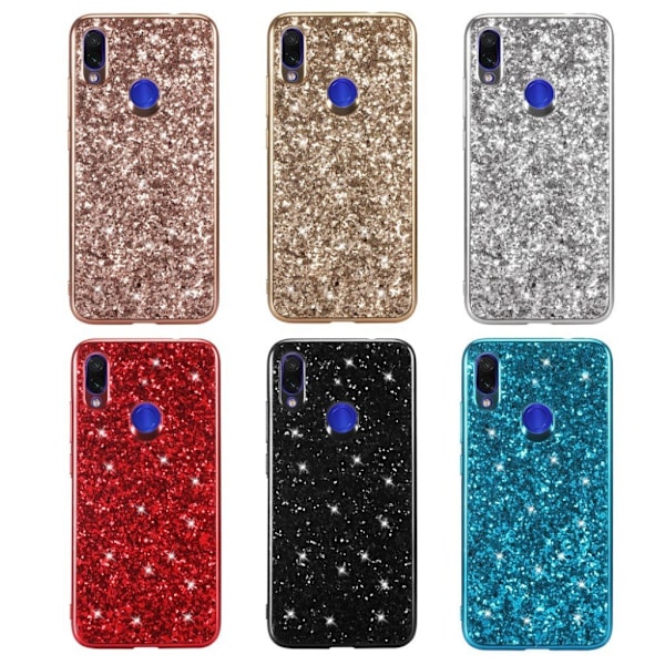 Glitter Xiaomi redmi Note 7 / Note 7 Pro / Note 7S veske - Golden Gold