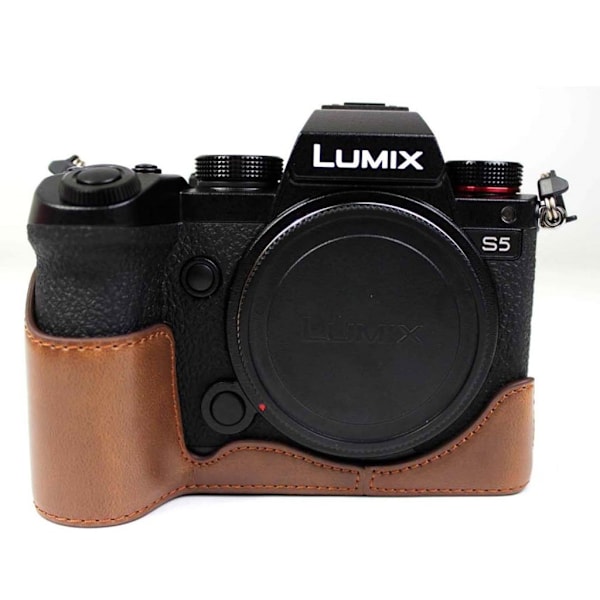 Panasonic Lumix S5 läderfodral - Kaffe Brun