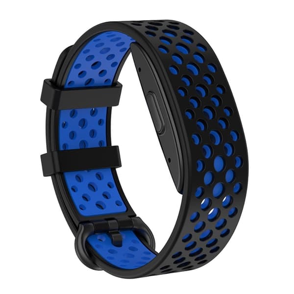 Amazon Halo Band dobbeltfarvet silikone-urrem - Sort / Blå Black