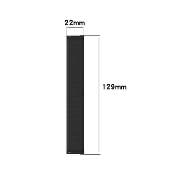22mm Universal elastisk ensfarvet silikone urrem - Brun / Brun Brown