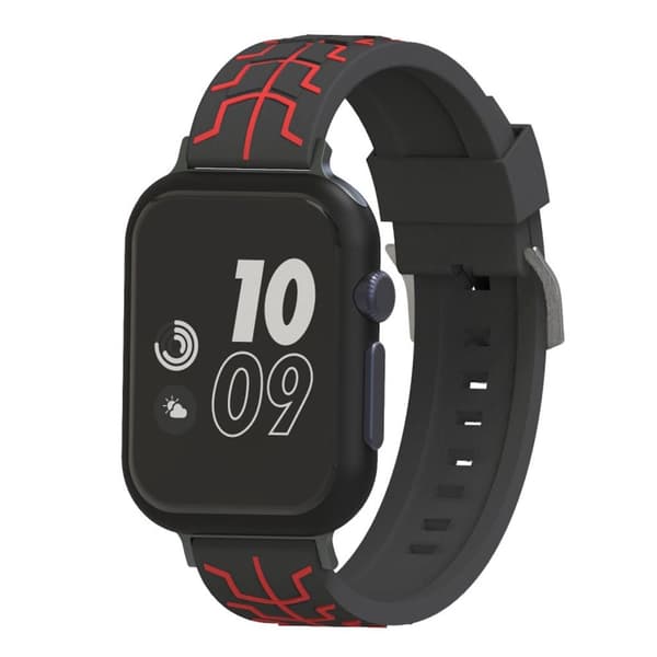 Apple Watch Series 4 44mm fish bone silikone Urrem - Sort / Rød Black