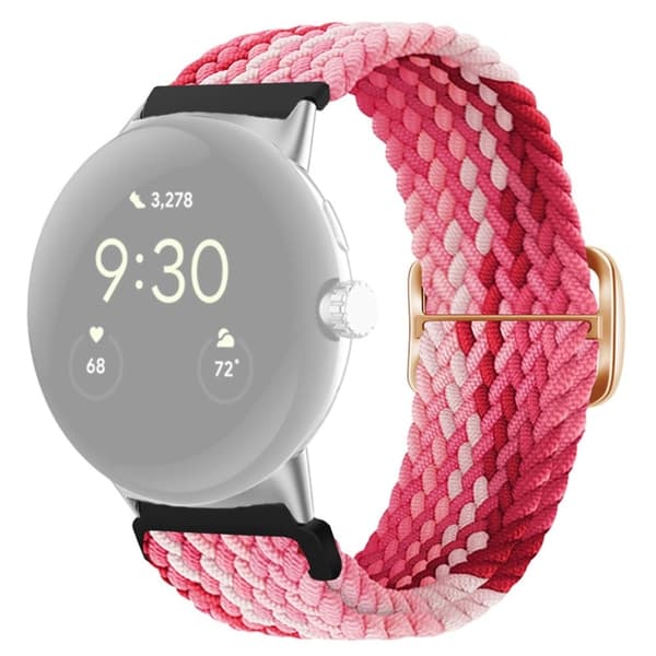 Klockarmband i nylon för Google Pixel Watch - Jordgubbsröd Röd