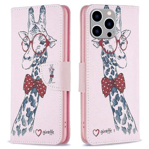 Wonderland iPhone 14 Pro Max flip-etui - Sjiraff Pink