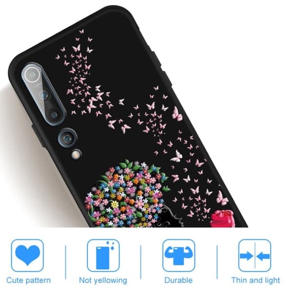 Imagine Xiaomi Mi 10 Pro deksel - Blomst og sommerfugler Multicolor