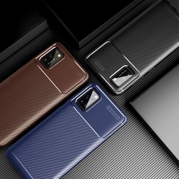 Carbon Shield Samsung Galaxy A02s Etui - Blå Blue