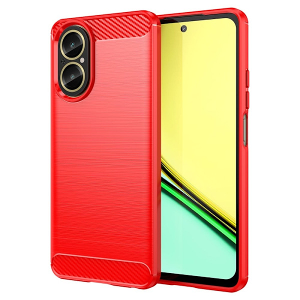 Carbon Flex Realme C67 deksel - Rød Red