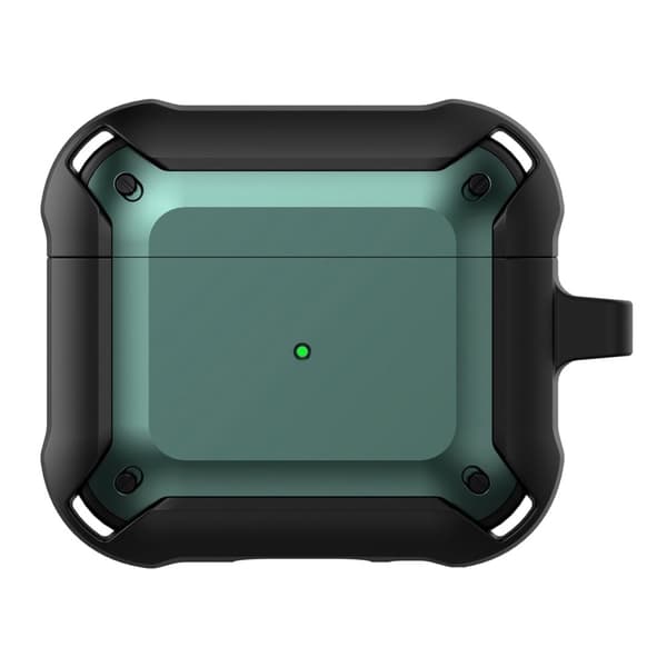 AirPods 3 TPU-etui med nøglering - Sort / Grøn Green