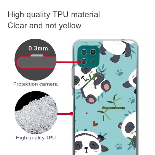 Deco Samsung Galaxy A22 5G Etui - Panda White