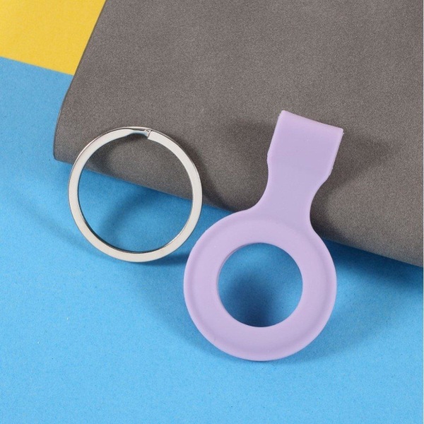 AirTags pendant shape silicone cover - Purple Lila