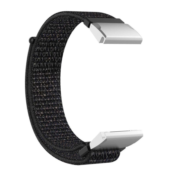 Garmin Fenix 6S / Fenix 5S Plus nylon loop watch band - Black Svart
