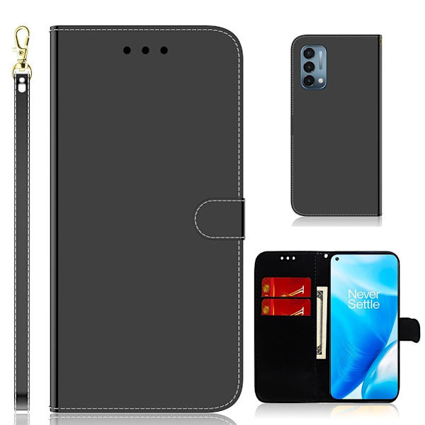 Mirror etui til OnePlus Nord N200 5G - Sort Black