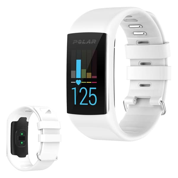 Polar A370 / A360 unique silicone watch band - White Vit