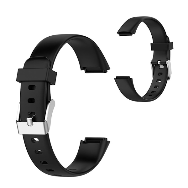 Fitbit Luxe silikone-urrem - Sort / Størrelse: L Black
