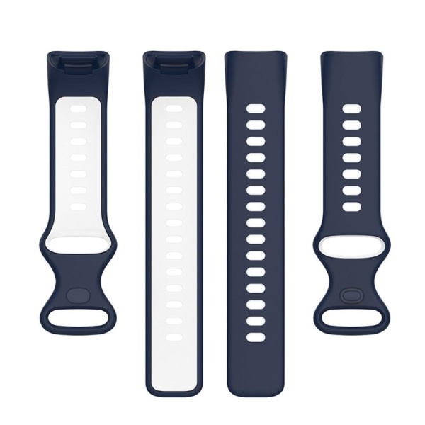 Fitbit Charge 5 dual color silicone watch strap - Midnight Blue Blue