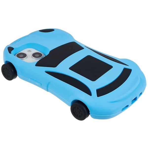 iPhone 14 söpö kilpa-auto tyyliin silikonisuojus - Sininen Blue
