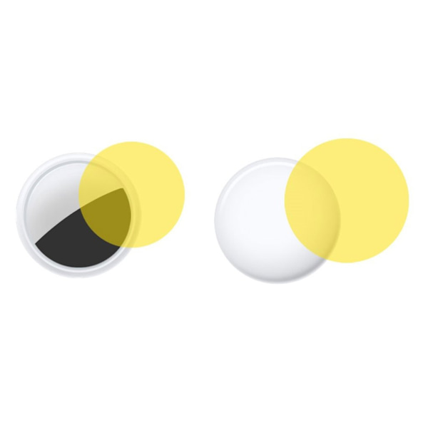 2Pcs front and back film for AirTags - Yellow Gul