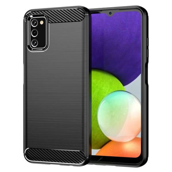 Carbon Flex Suojakotelo Samsung Galaxy A03s - Musta Black