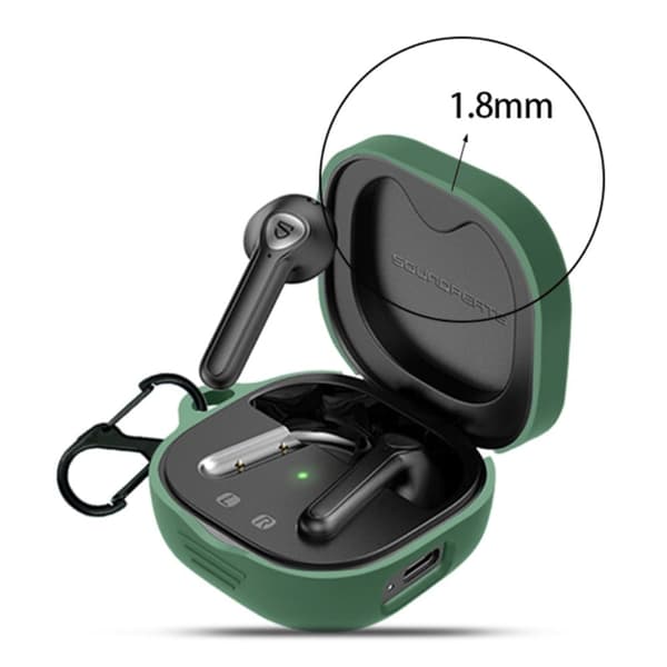 SoundPEATS TrueAir2 silikone cover med anti-tab spænde - Sort Black