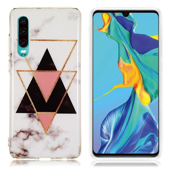 Huawei P30 marmor mønster etui - Model X Multicolor