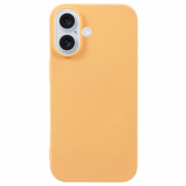 iPhone 16 Plus Flexibelt fodral Mjukt fiberfoder Reptåligt mobilskal - Orange Orange