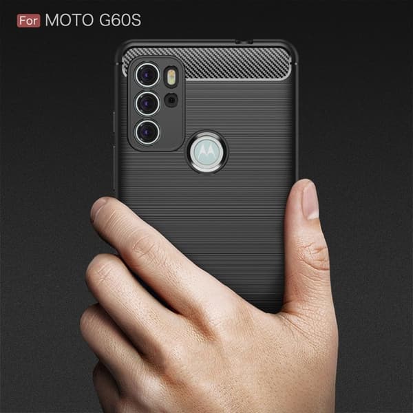 Carbon Flex Motorola Moto G60s skal - Blå Blå