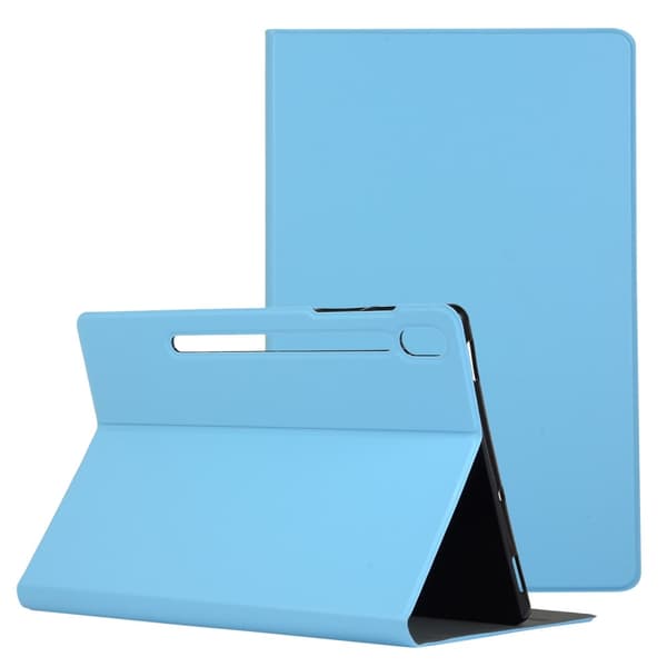 Shockproof Vegan Leather Shockproof Folio Stand Tablet Case Cover Protector Lenovo Tab P12 Pro - Baby Blue Blue