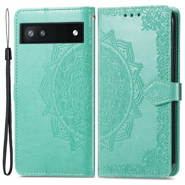 Mandala Google Pixel 6a Flippetui - Grønn Green