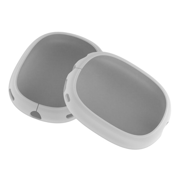 Silicone Case Cover AirPods Max 2 Bluetooth Headset Anti-Scratch Ear Pad Soft Shell Protectors - Light Grey Silver grey