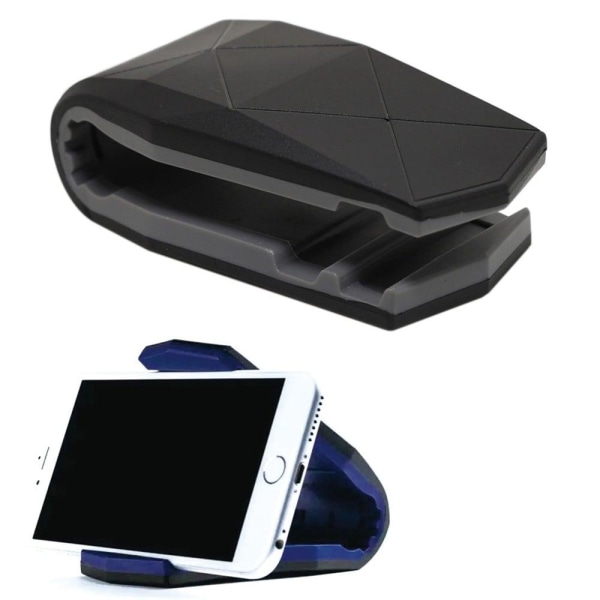 Universal car mount phone holder clip - Black / Grey Black