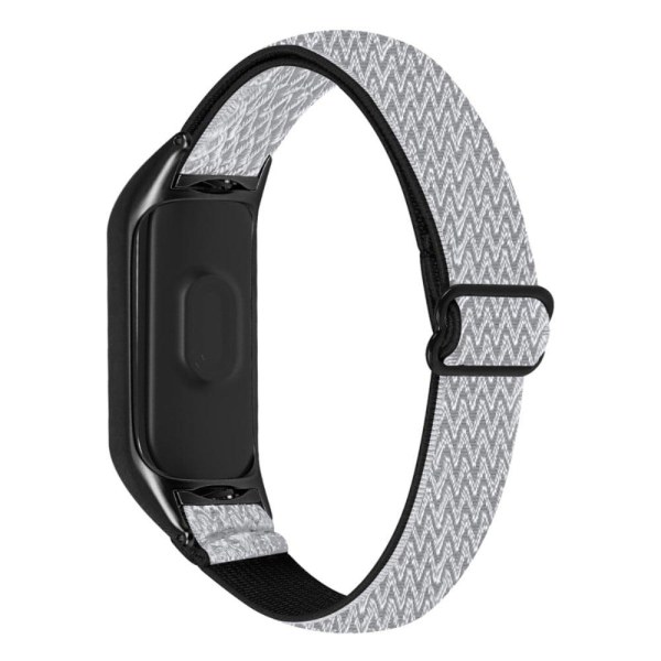 Xiaomi Mi Smart Band 6 / 5 elastic nylon watch strap - Black / W Vit