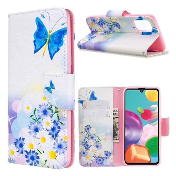 Wonderland Samsung Galaxy A41 kotelot - Perhonen ja Päivänkakkara Multicolor