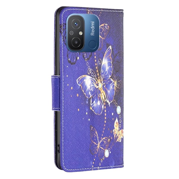 Wonderland Xiaomi Redmi 12C Flip Fodral - Lila Fjärilar Lila