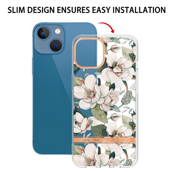 Supertunt och tåligt mjukfodral för iPhone 13 - Grön Gardenia Grön