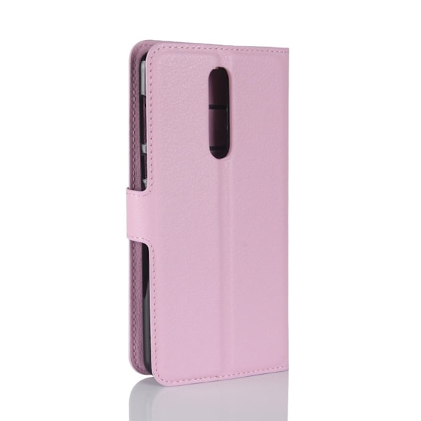 Nokia 8 Litchi skind læder etui - Lyserød Pink
