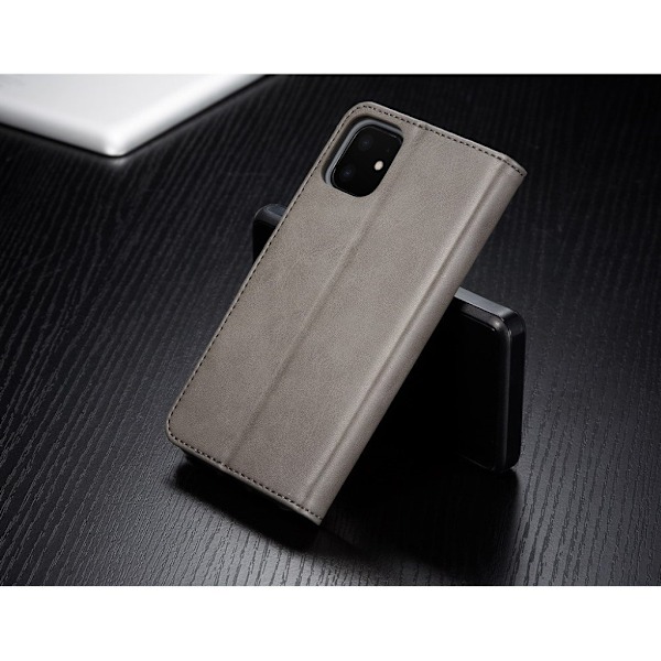 LC.Imeeke läder iPhone 11 fodral - Silver/Grå Silvergrå