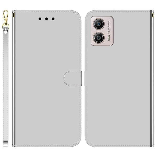 Mirror Motorola Moto G23 / G53 / G13 Flip Etui - Sølv Silver grey