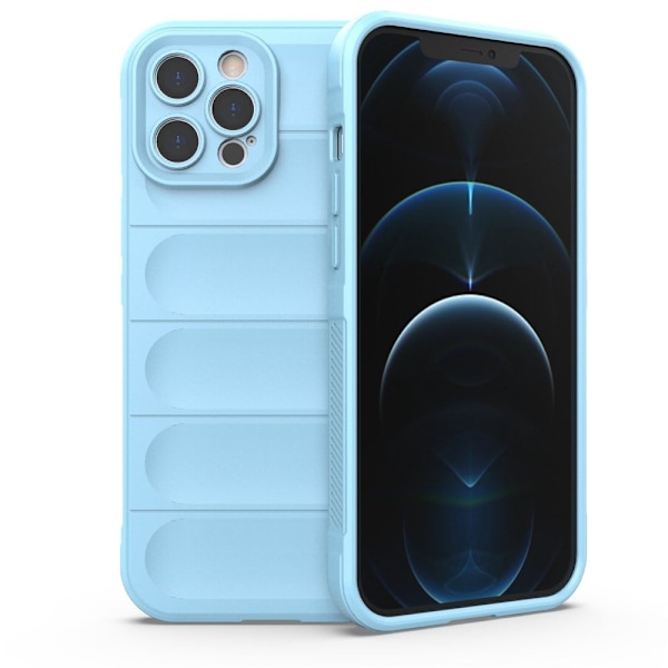 Mjukt greppformat iPhone 12 Pro Max skal - Blå Blå