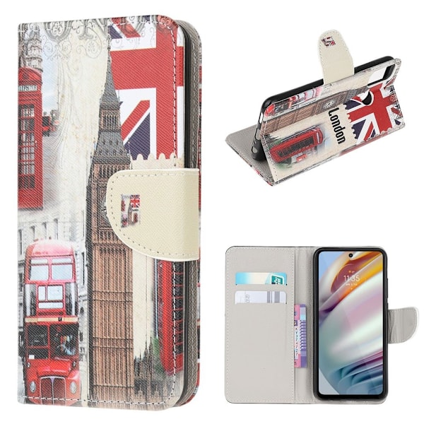 Wonderland Motorola Moto G40 Fusion / G60 Flip etui - Clock tower Multicolor