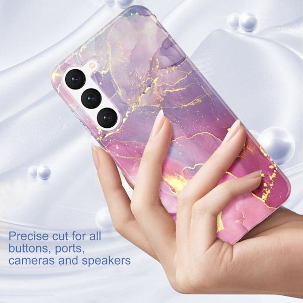Marble Samsung Galaxy S23 Plus Etui - Rose Pink
