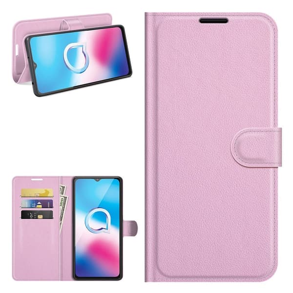 Classic Alcatel 3L (2021) / 1S (2021) Flip etui - Lyserød Pink